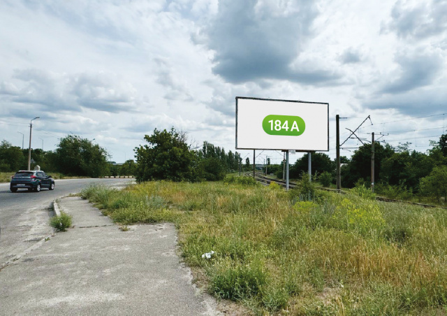 Щит 6x3,  о.Хортиця, вїзд на мост Преображенського в сторону Хорт.р-ну, вздовж зал.колії 169км+770м